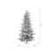 7.5ft. Pre-Lit Flocked Sierra Fir Slim Artificial Christmas Tree, Multi-Colored LED Lights